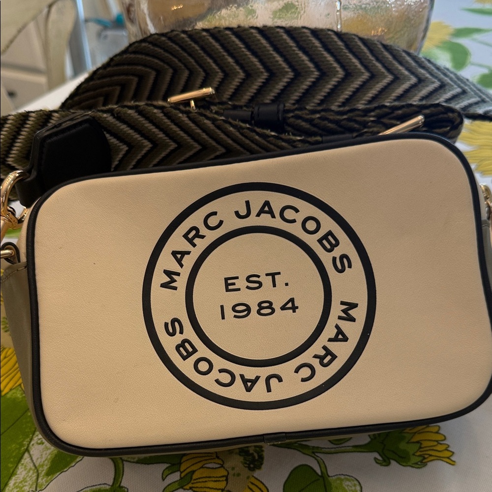 Marc Jacobs Cream and Black Crossbody Bag